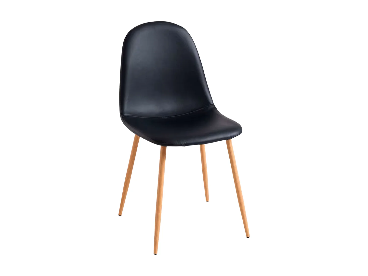 Sillas Comedor - Silla Teok Polipiel - Negro