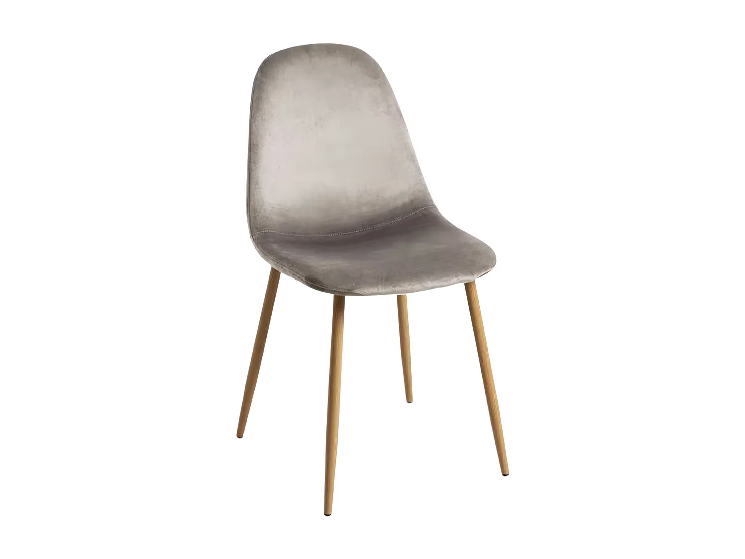Sillas Comedor - Silla Teok Terciopelo - Gris claro