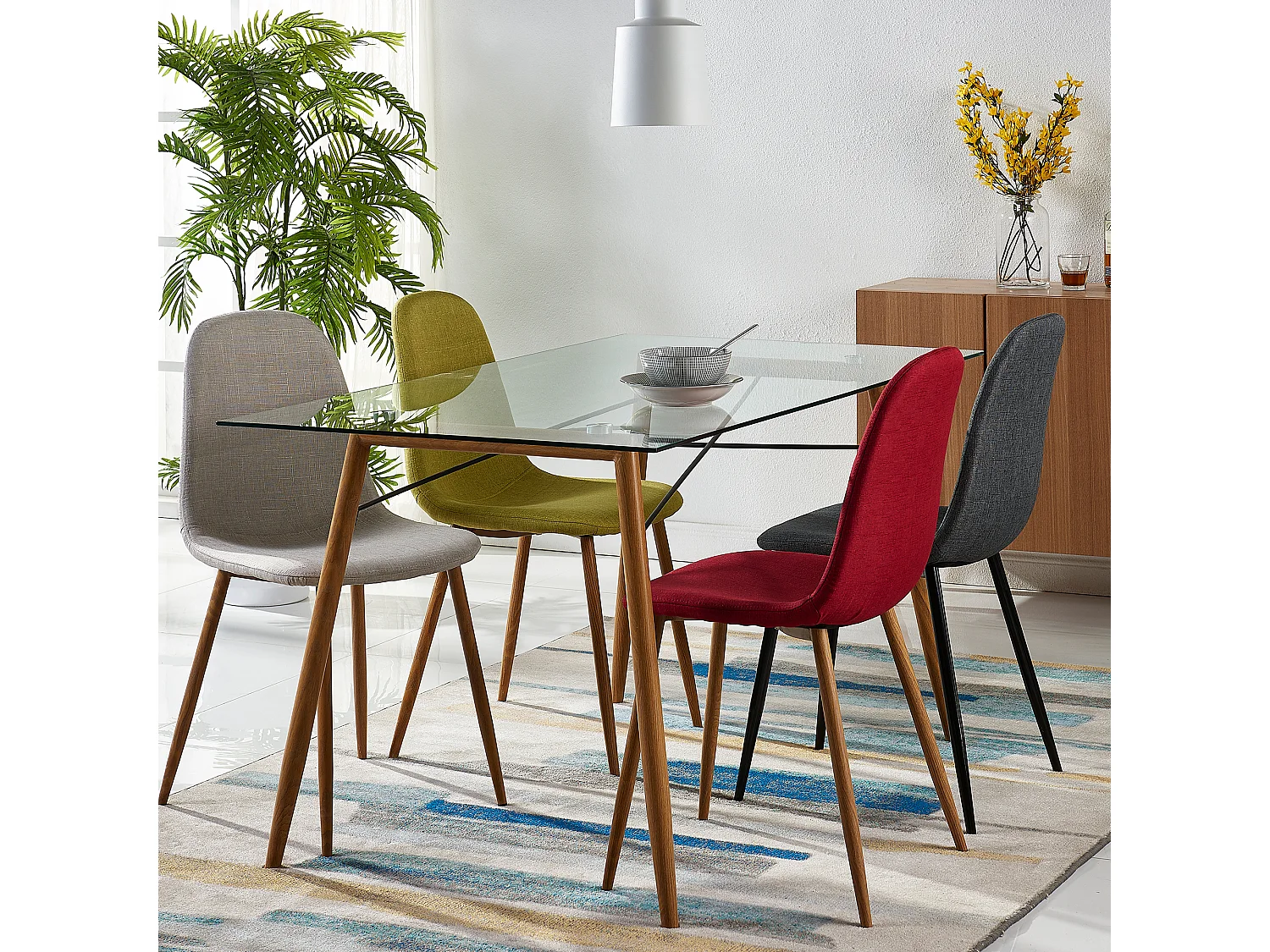 Teamson Home Booglamp|Staande lamp|Arquer gebogen LED vloerlamp, koper, verlichting VN-L00011-EU