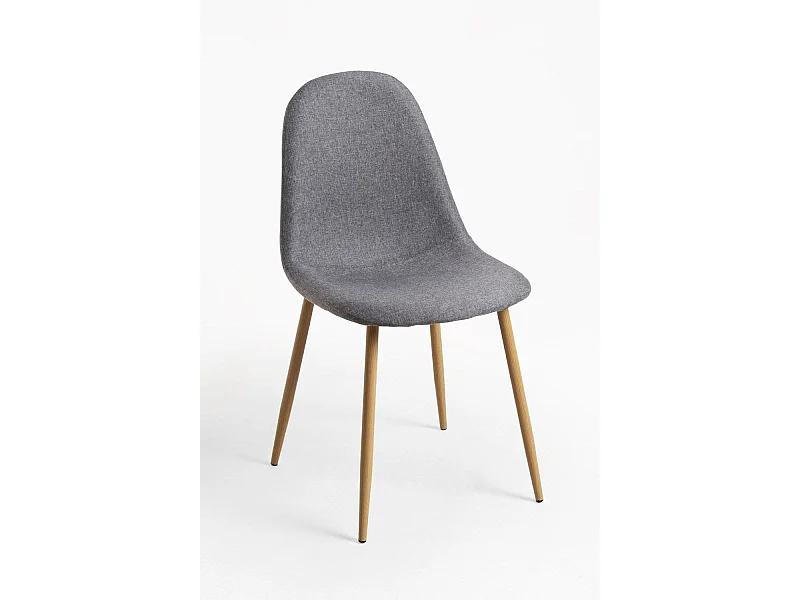 Sillas Comedor - Silla Teok Tela - Gris oscuro