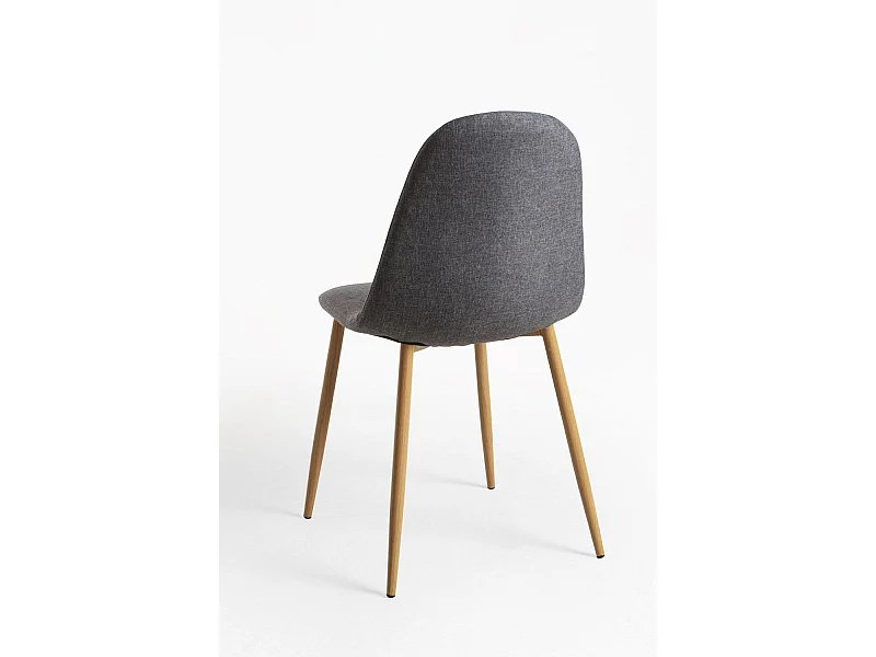 Sillas Comedor - Silla Teok Tela - Gris oscuro