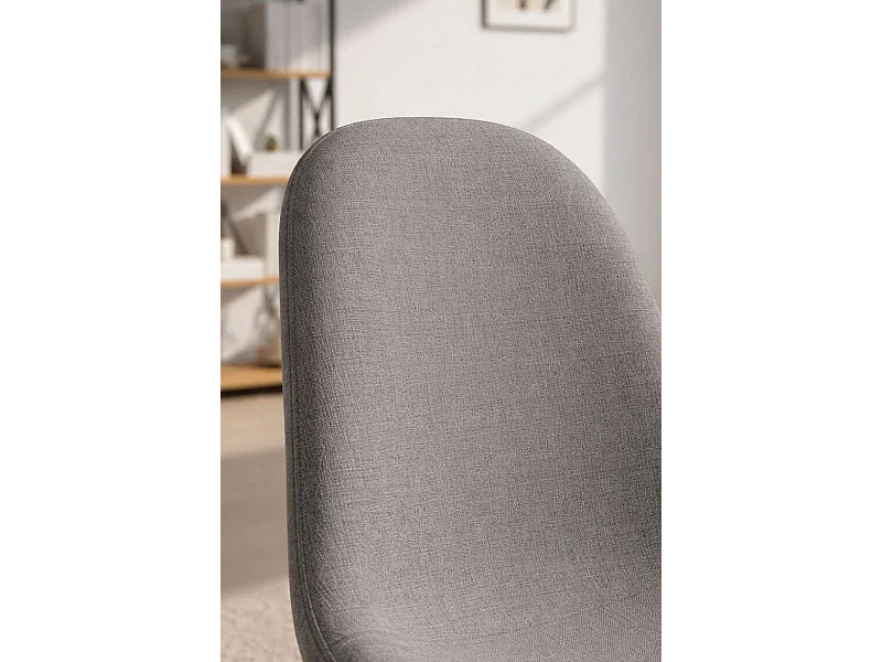 Sillas Comedor - Silla Teok Tela - Gris oscuro
