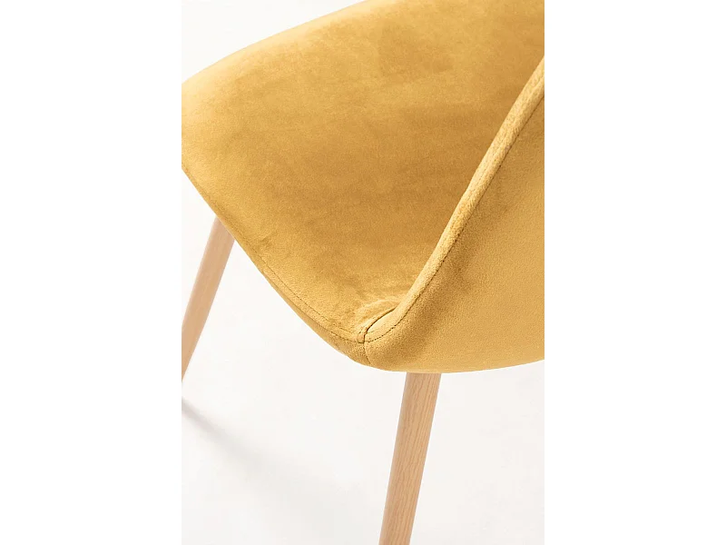 Packs Sillas Comedor - Pack 6 Sillas Teok Terciopelo - Amarillo