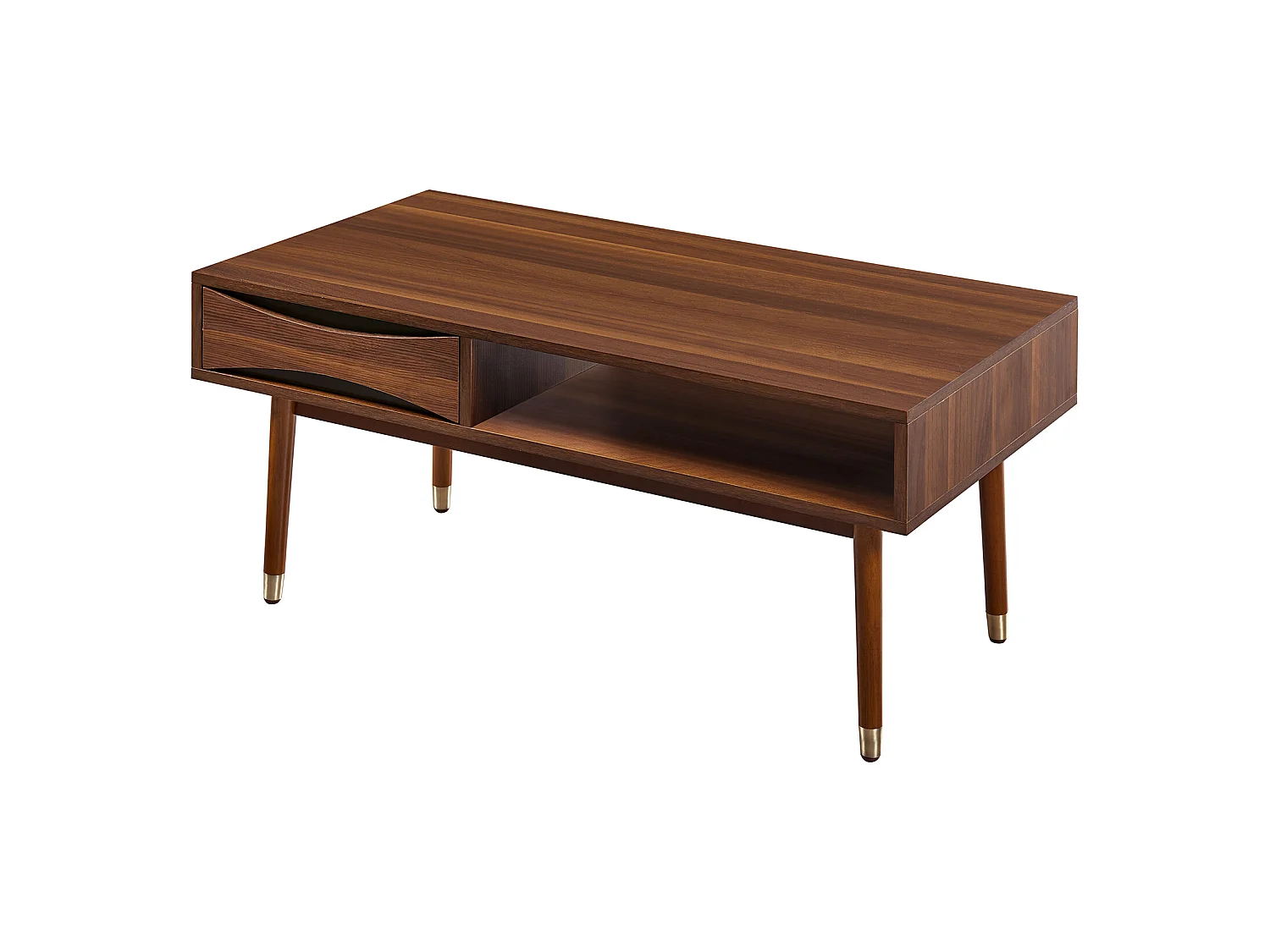 Teamson Home Dawson Table basse de salon en bois moderne milieu du siècle