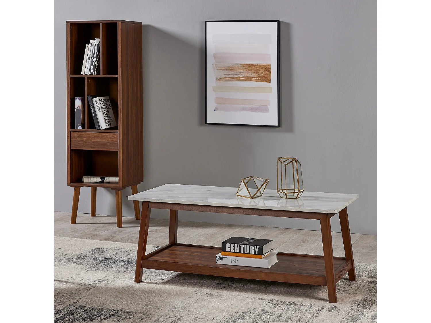 Mesa de centro moderna Kingston de Teamson Home en madera VNF-00061