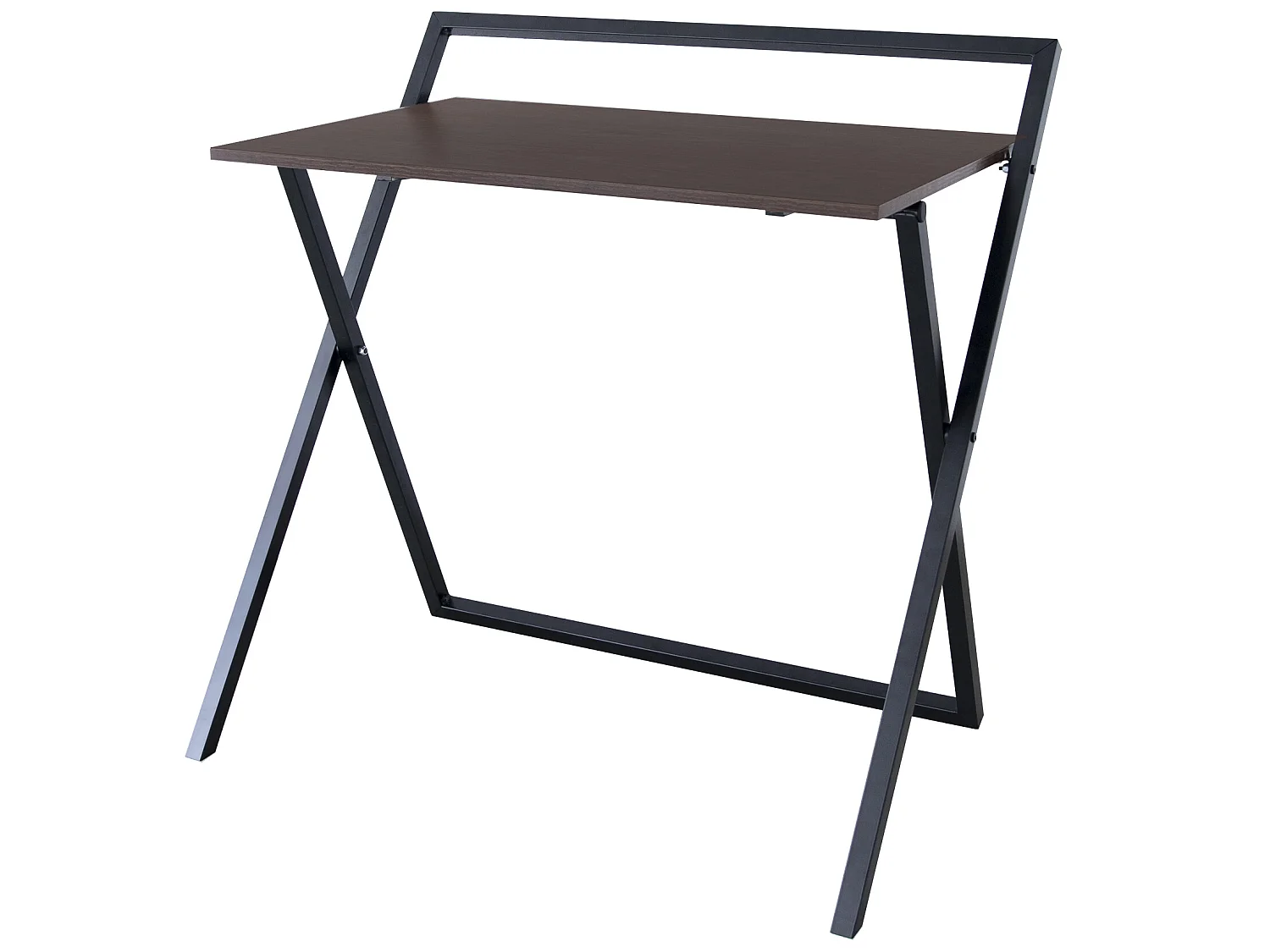 34" Bureau D'Étude De Bureau À Domicile Pliant En Bois Moderne Brun/Noir