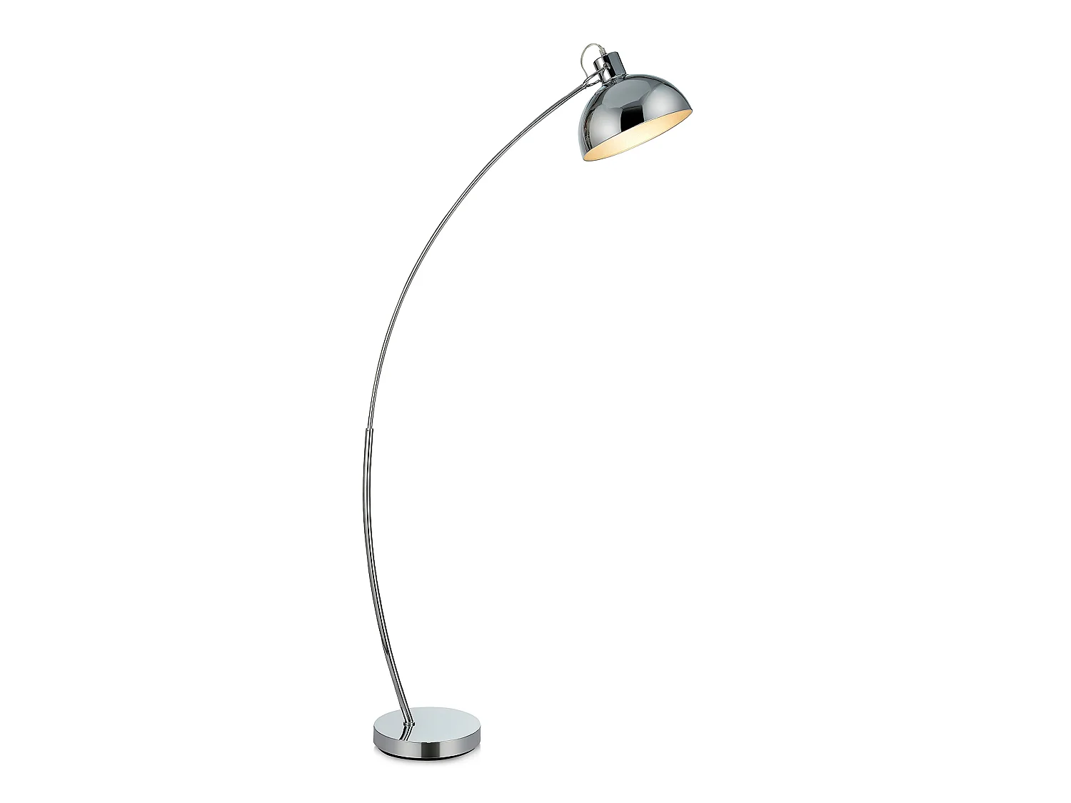 Lampadaire Arco métal arc lampe de salon sur pied arc intérieur chrome