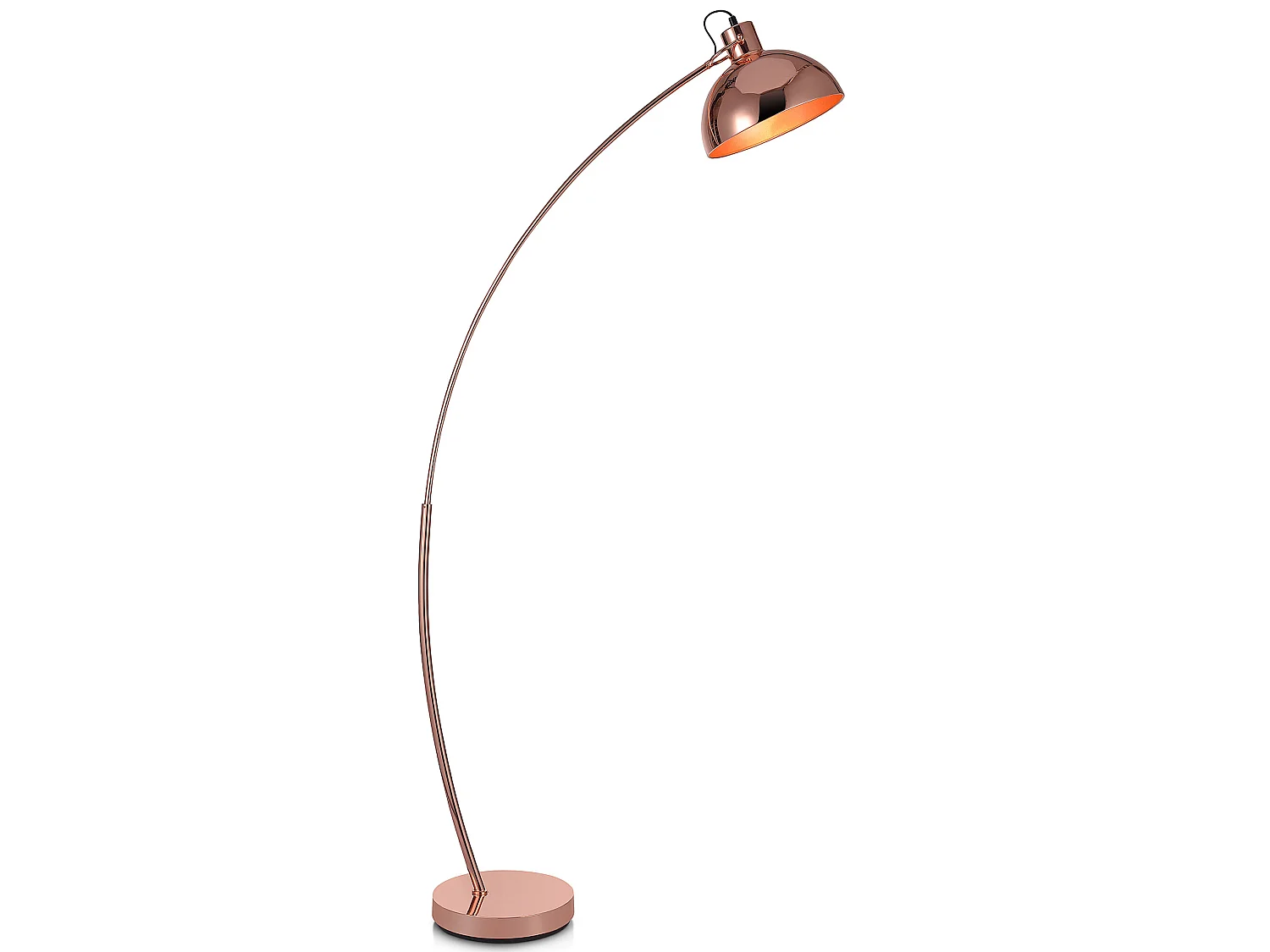 Teamson Home Arco Booglamp Vloerlamp - Roos Goud Afwerking - Minimalistisch & Modern Ontwerp