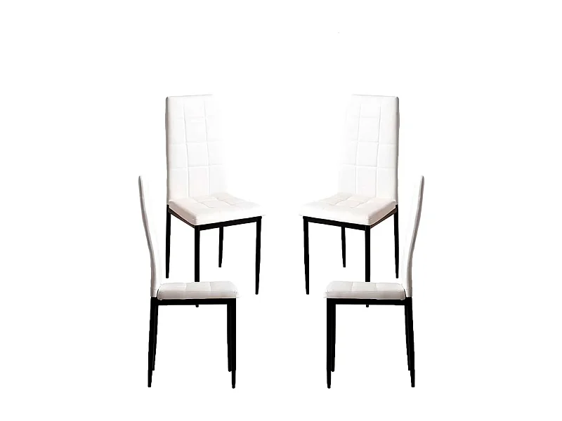 Packs Sillas Comedor - Pack 4 Sillas Lan Polipiel - Blanco