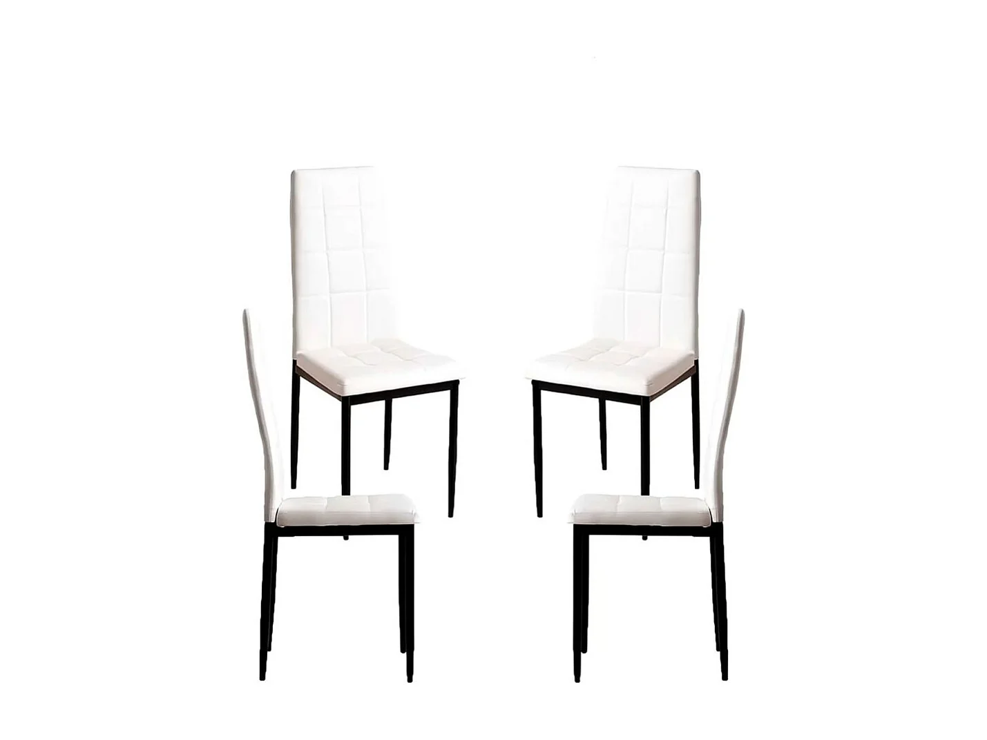 Packs Sillas Comedor - Pack 4 Sillas Lan Polipiel - Blanco