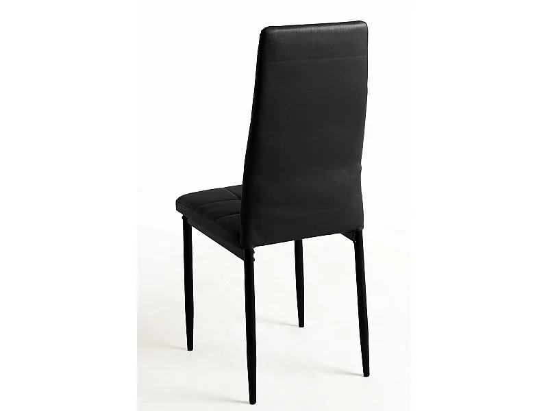 Packs Sillas Comedor - Pack 4 Sillas Lan Polipiel - Negro