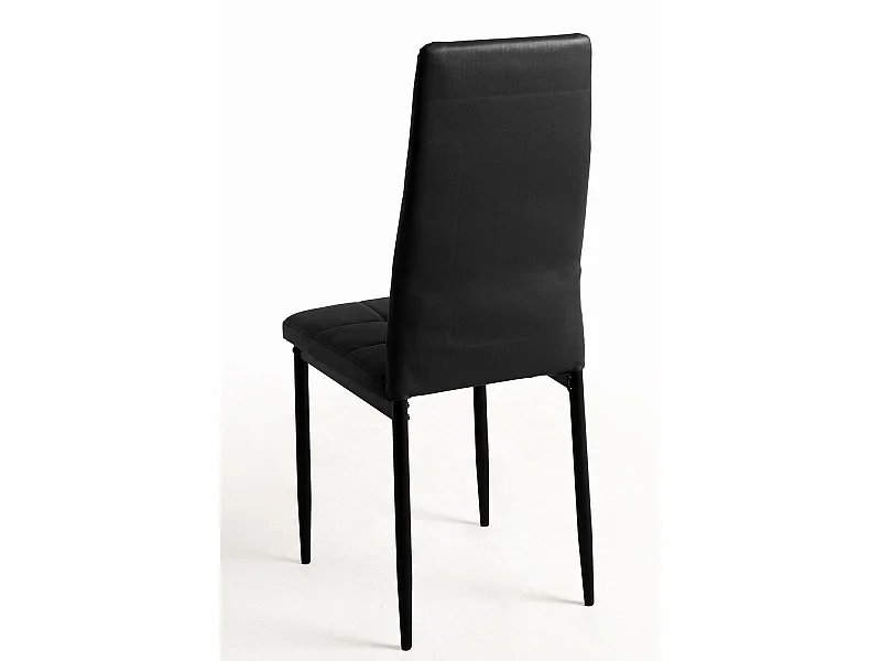 Packs Sillas Comedor - Pack 4 Sillas Lan Polipiel - Negro