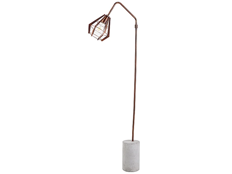Lampadaire Rustica lampe de sol sur pied cuivrée avec ciment VN-L00046-EU