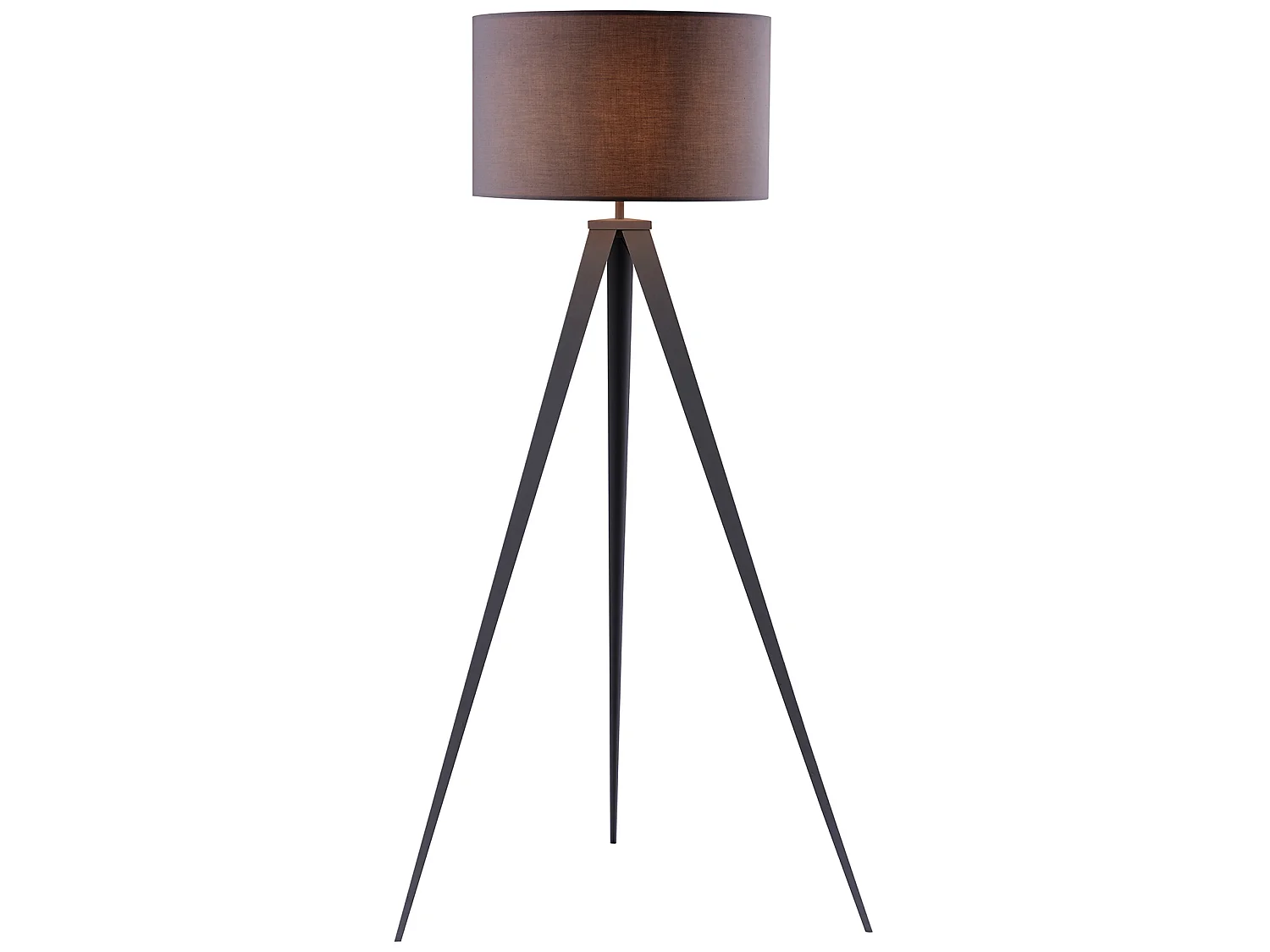 Lampadaire trépied lampe de salon sur pied abat-jour gris Romanza Teamson Home