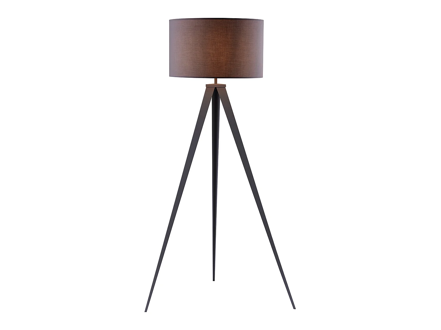 Lampadaire trépied lampe de salon sur pied abat-jour gris Romanza Teamson Home