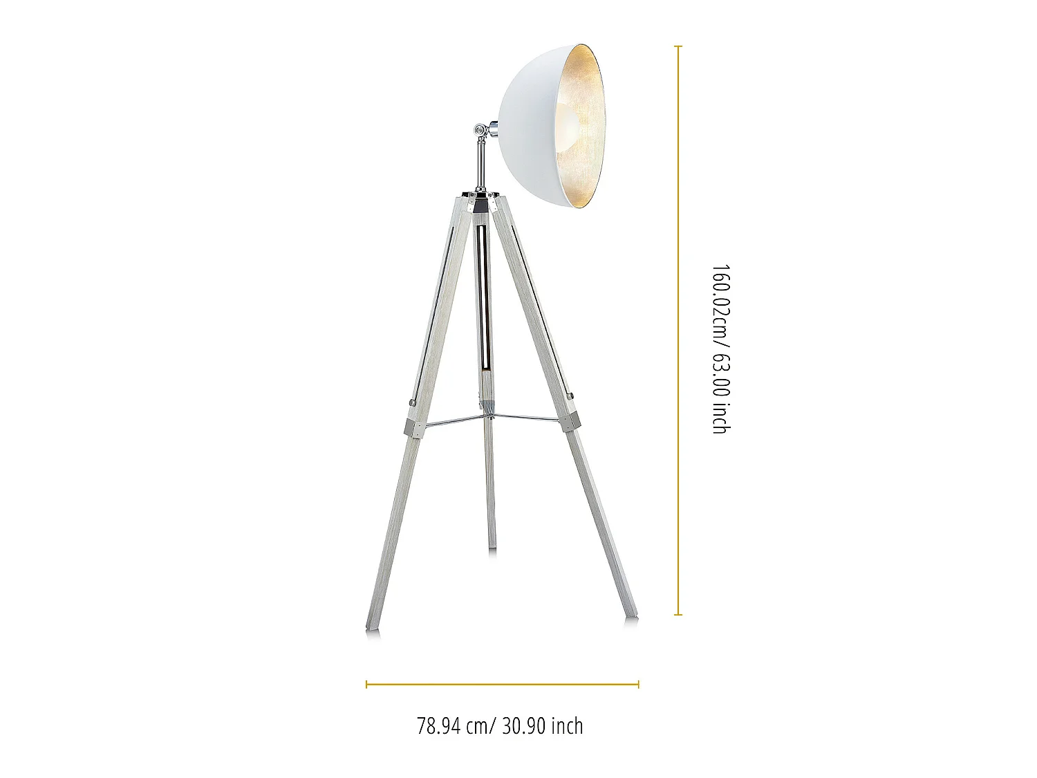 Teamson Home Lampaire Fascino Blanc