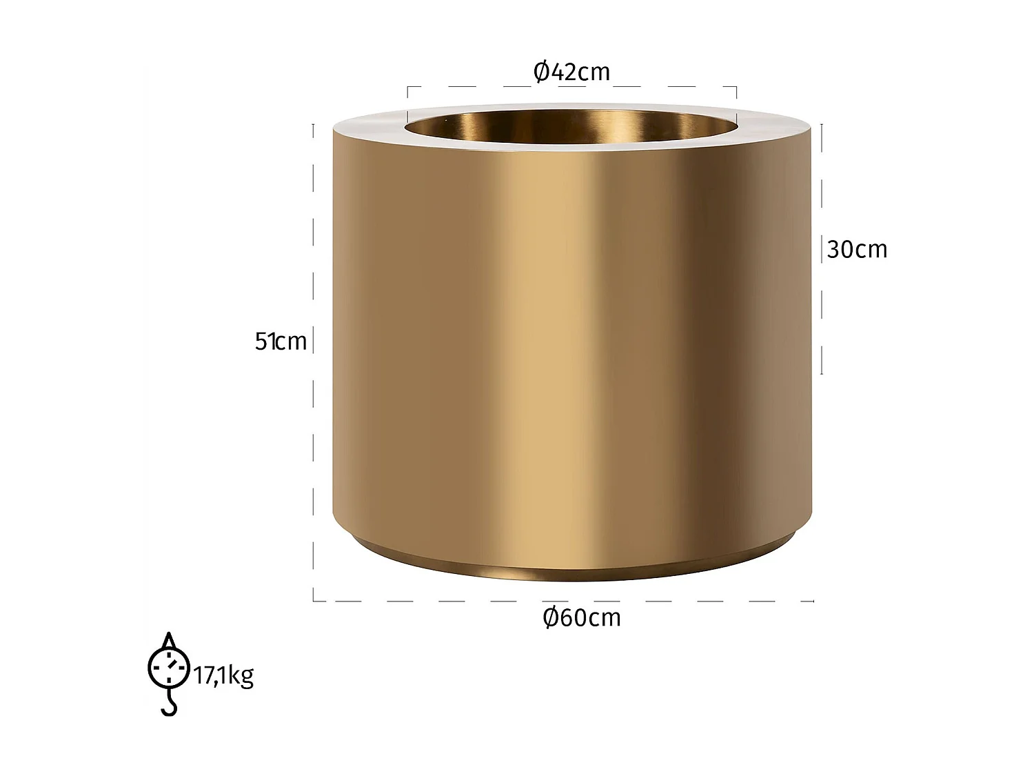 Pot de fleur Donna 60Ø