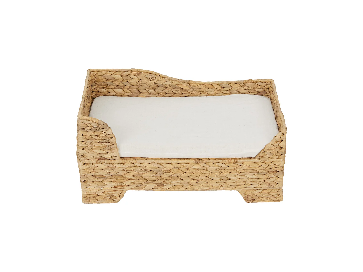 Teamson Pets Bed/Mand Voor Katten - Zeegras Geweven - Verwijderbaar Wasbaar Kussen