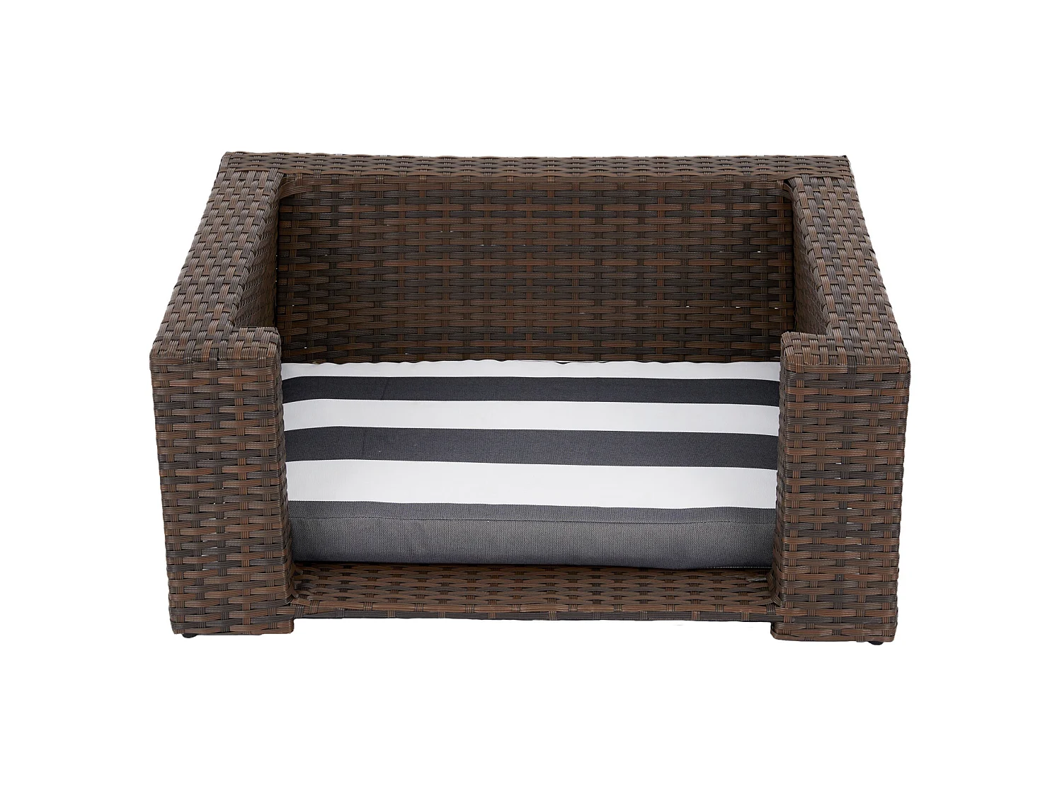 Rotin Chat ou Petit Chien Lit surélevé avec Coussin Lavable