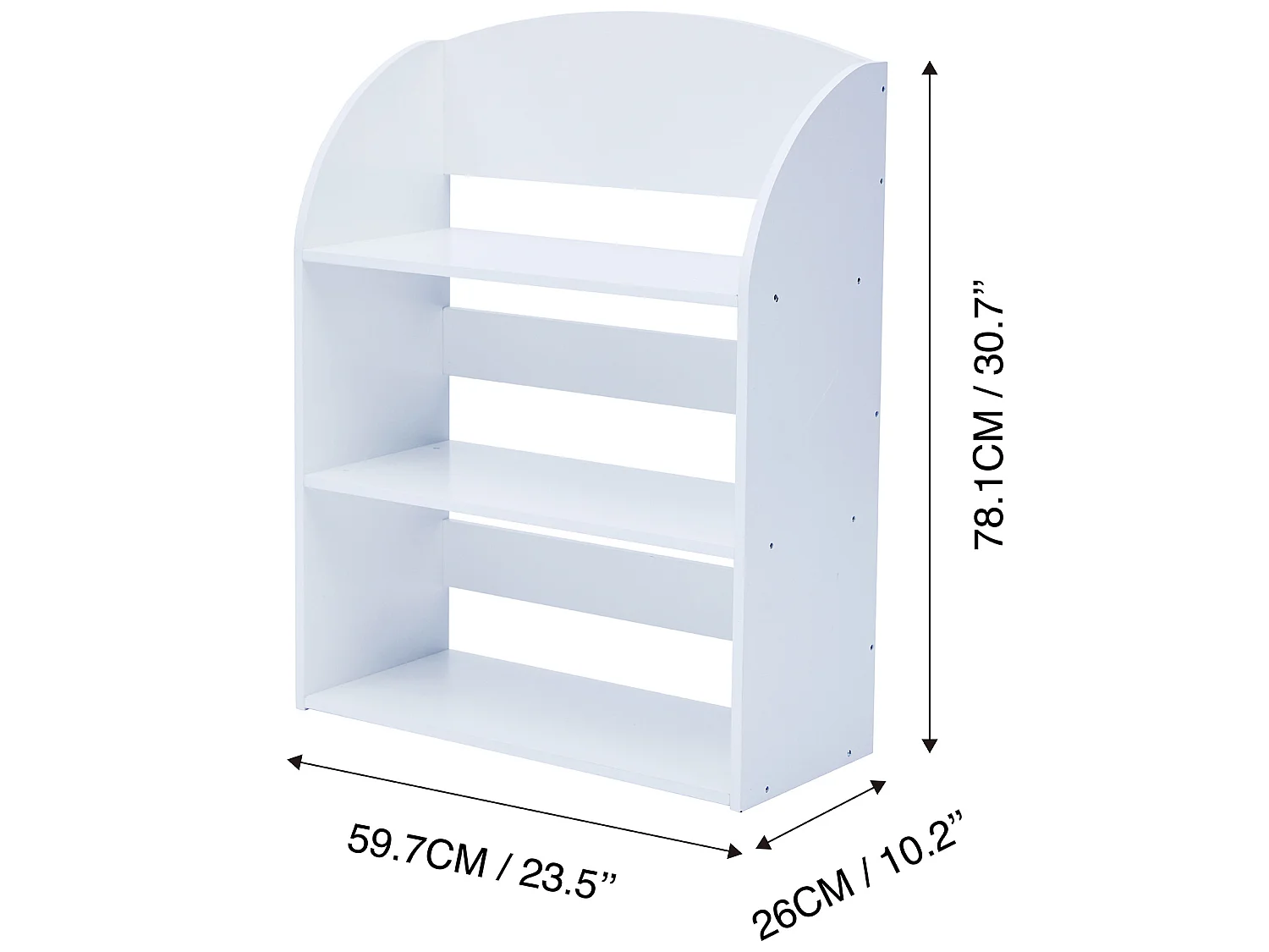 Fantasiefelder - einfache Kinder 3 Regal Bibliothèque - Blanc