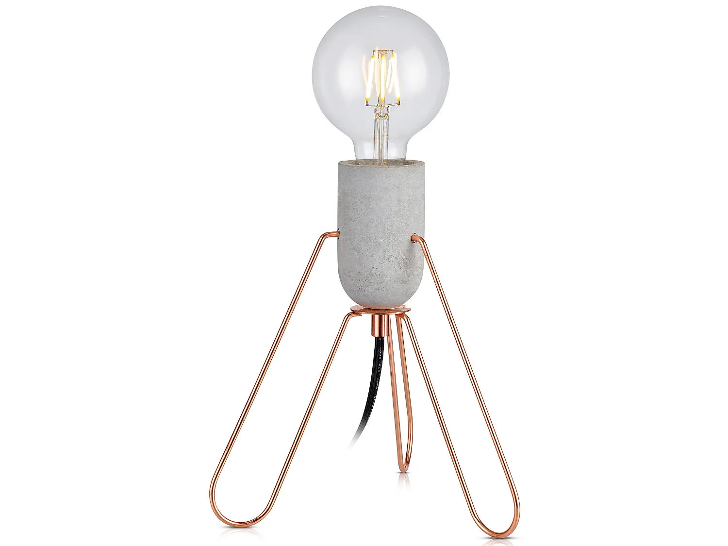Teamson Home Piccola Modern Minimalistisch Bureaulamp - Roos Goud - Metaal Poten