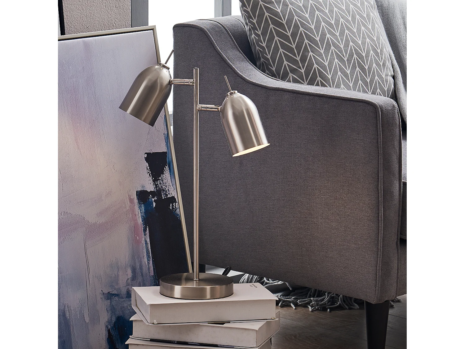 Teamson Home Mason Tafellamp - Chroomafwerking - Hedendaags Ontwerp