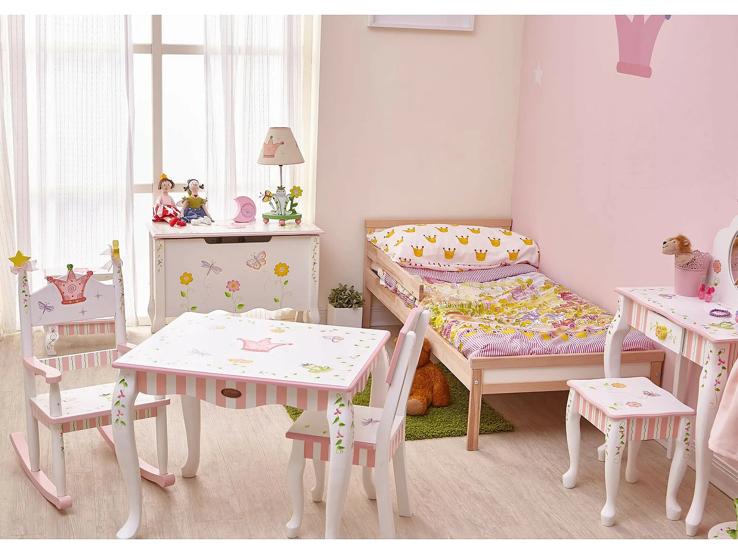 Lampada LED da tavolo comodino bimbi Fantasy Fields Princess &amp; Frog W-7506AE