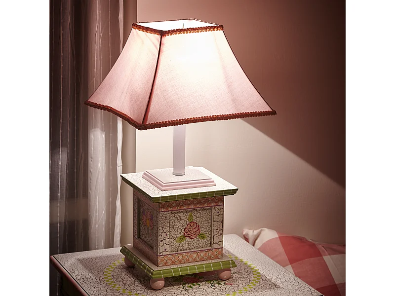 Lampe enfant Cracked Rose chevet bureau veilleuse chambre bébé fille W-5069GE