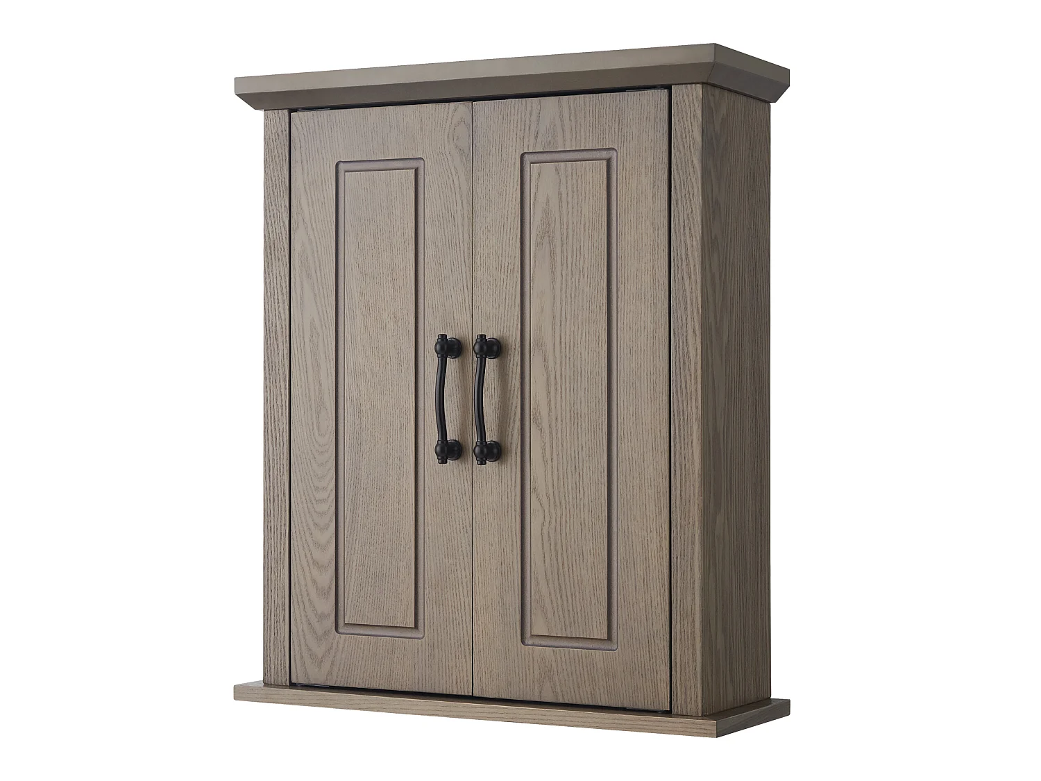 Armoire à pharmacie murale en bois pour salle de bain - Portes doubles