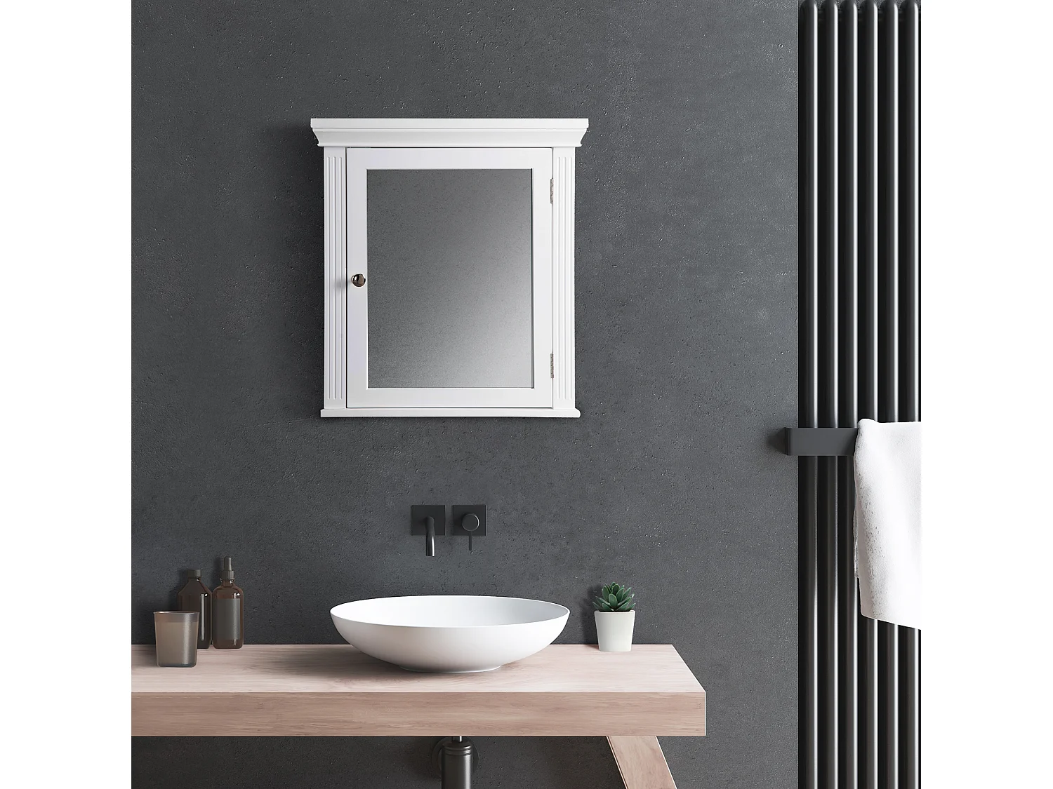 Armoire à pharmacie de châtaignier