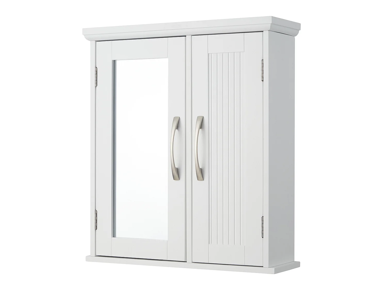 Salle de bain en bois  - Armoire à pharmacie avec miroir et étagères réglables