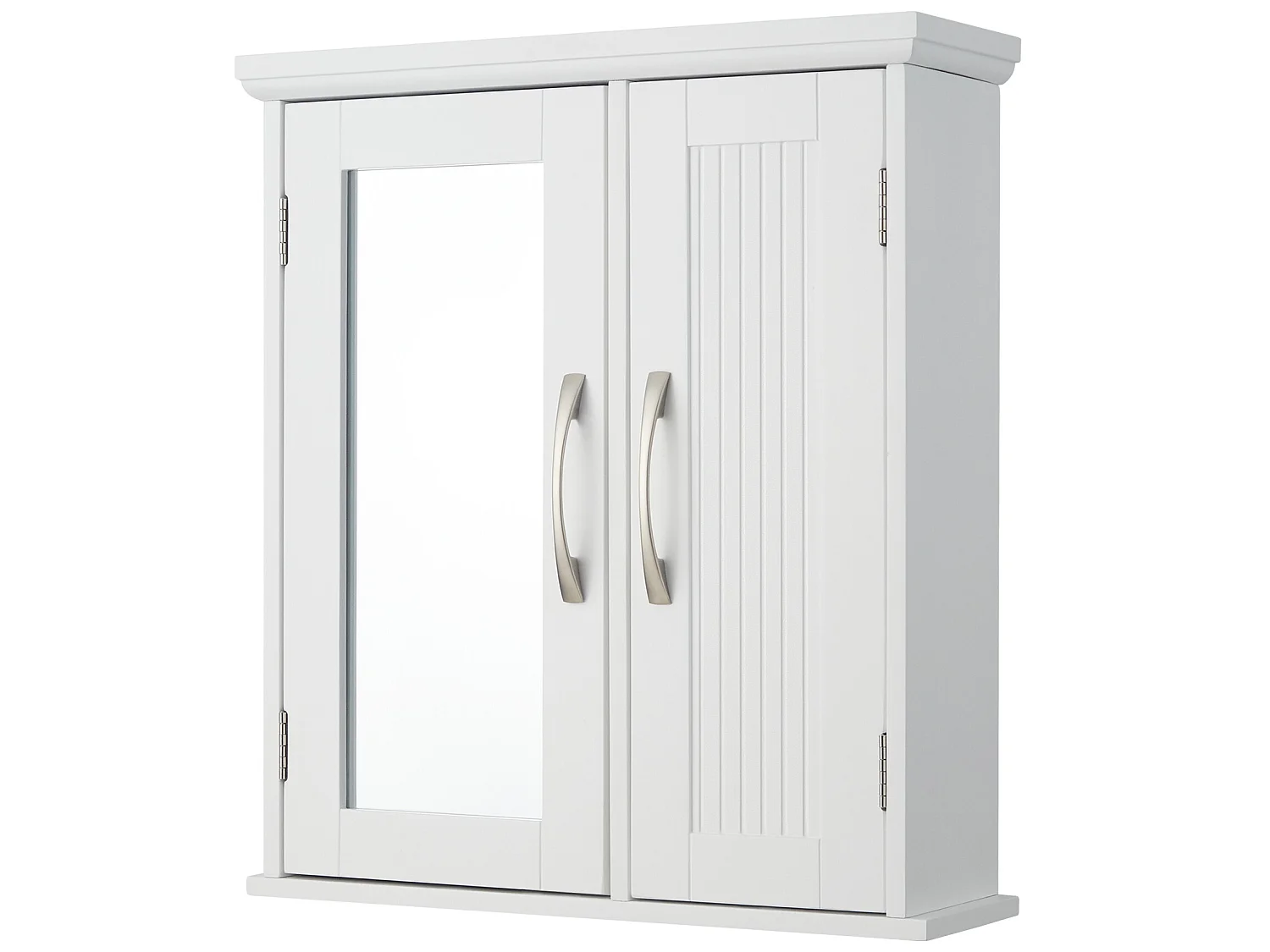 Salle de bain en bois  - Armoire à pharmacie avec miroir et étagères réglables