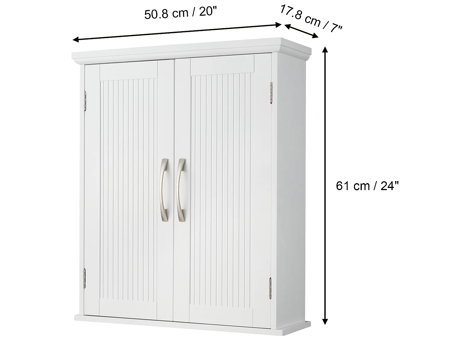 Armoire à pharmacie murale en bois pour salle de bain avec étagères réglables
