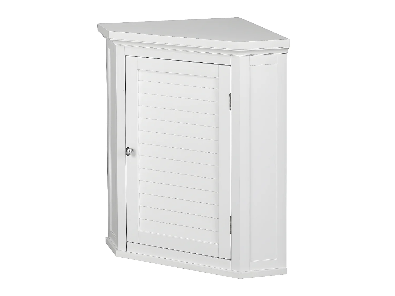 Placard mural armoire de toilette d'angle salle de bain blanc Glancy