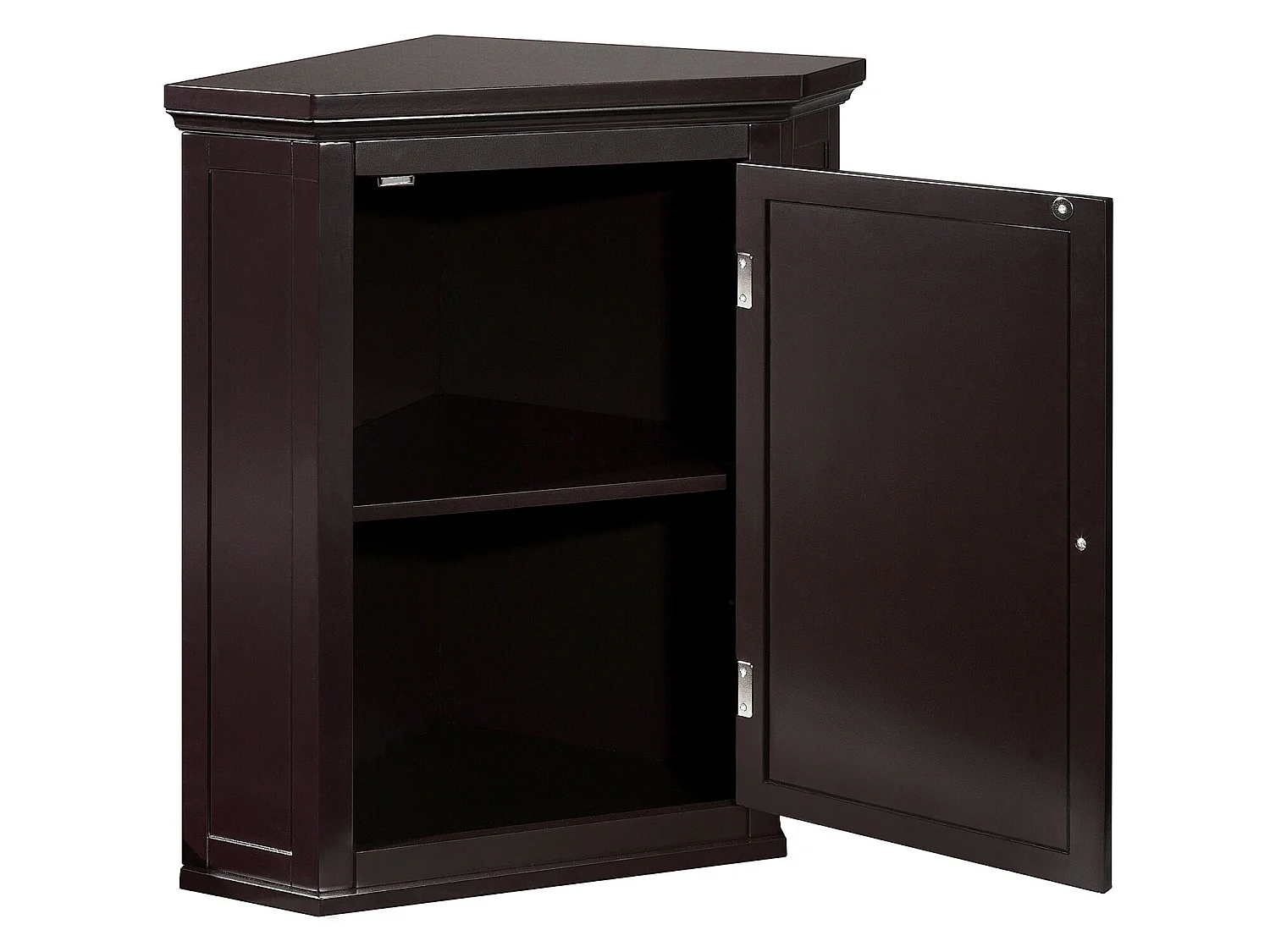 Placard mural d'angle salle de bain Ethan marron foncé Teamson Home