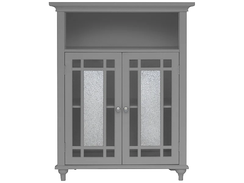Teamson Home Windsor Arredo Bagno Armadietto In Legno 2 Porte Grigio EHF-529G