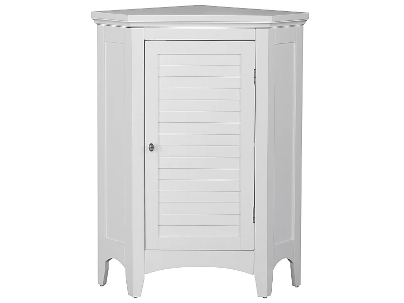 Meuble d'angle bas de rangement de salle de bain Ethan blanc Teamson Home