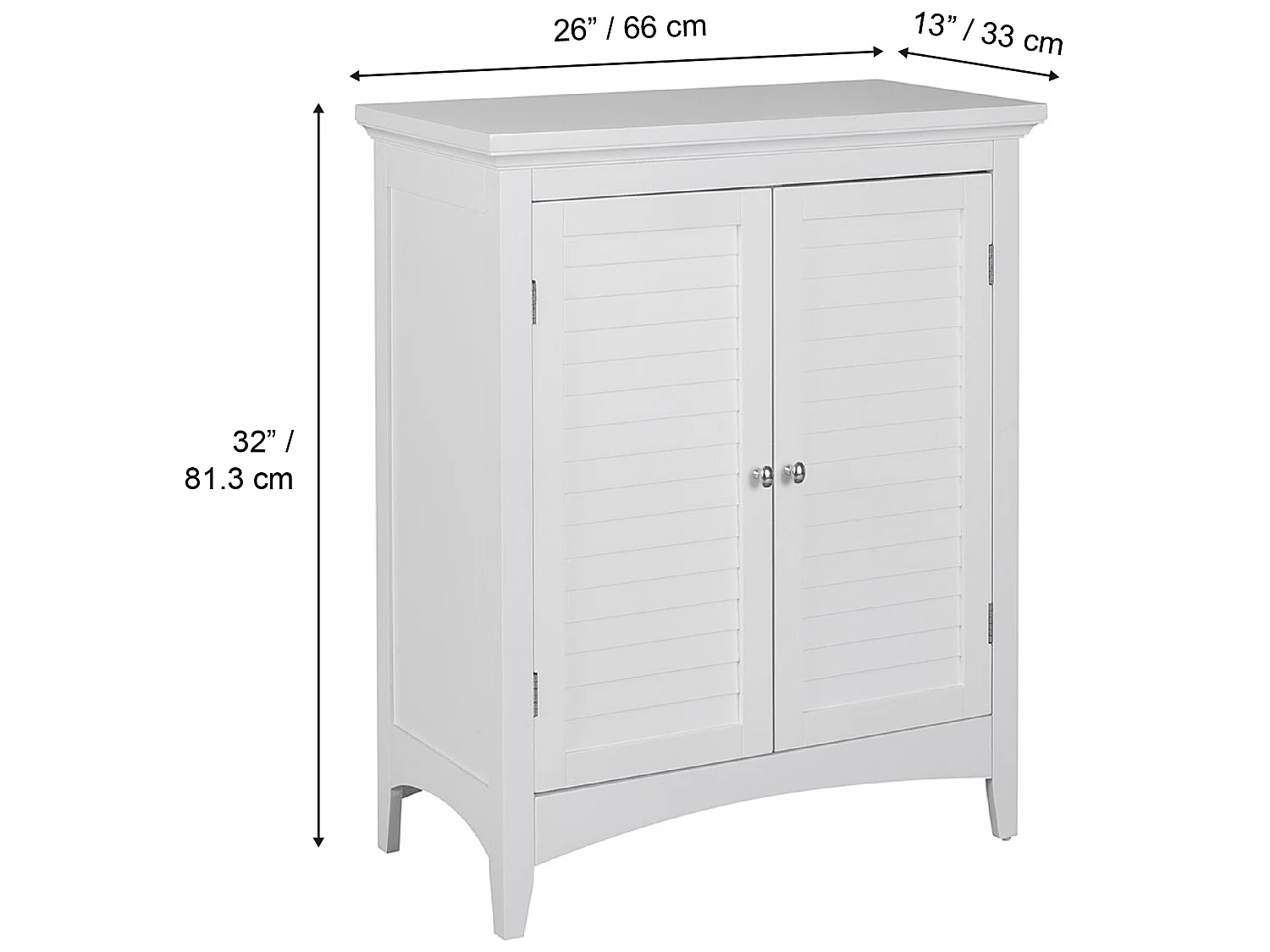 Teamson Home Mueble De Baño De Pared Blanco Madera Y Moderno ELG-585