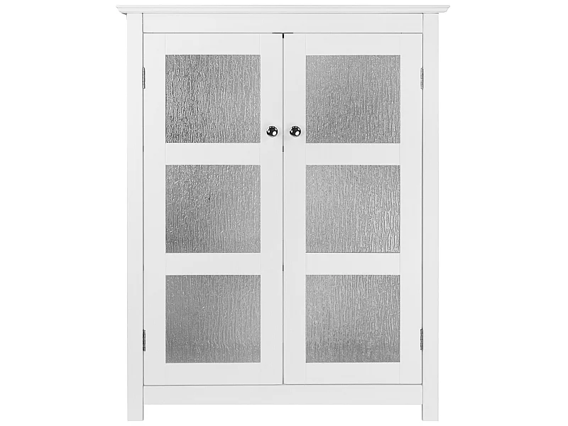 Meuble bas de rangement de salle de bain blanc Connor Teamson Home ELG-580