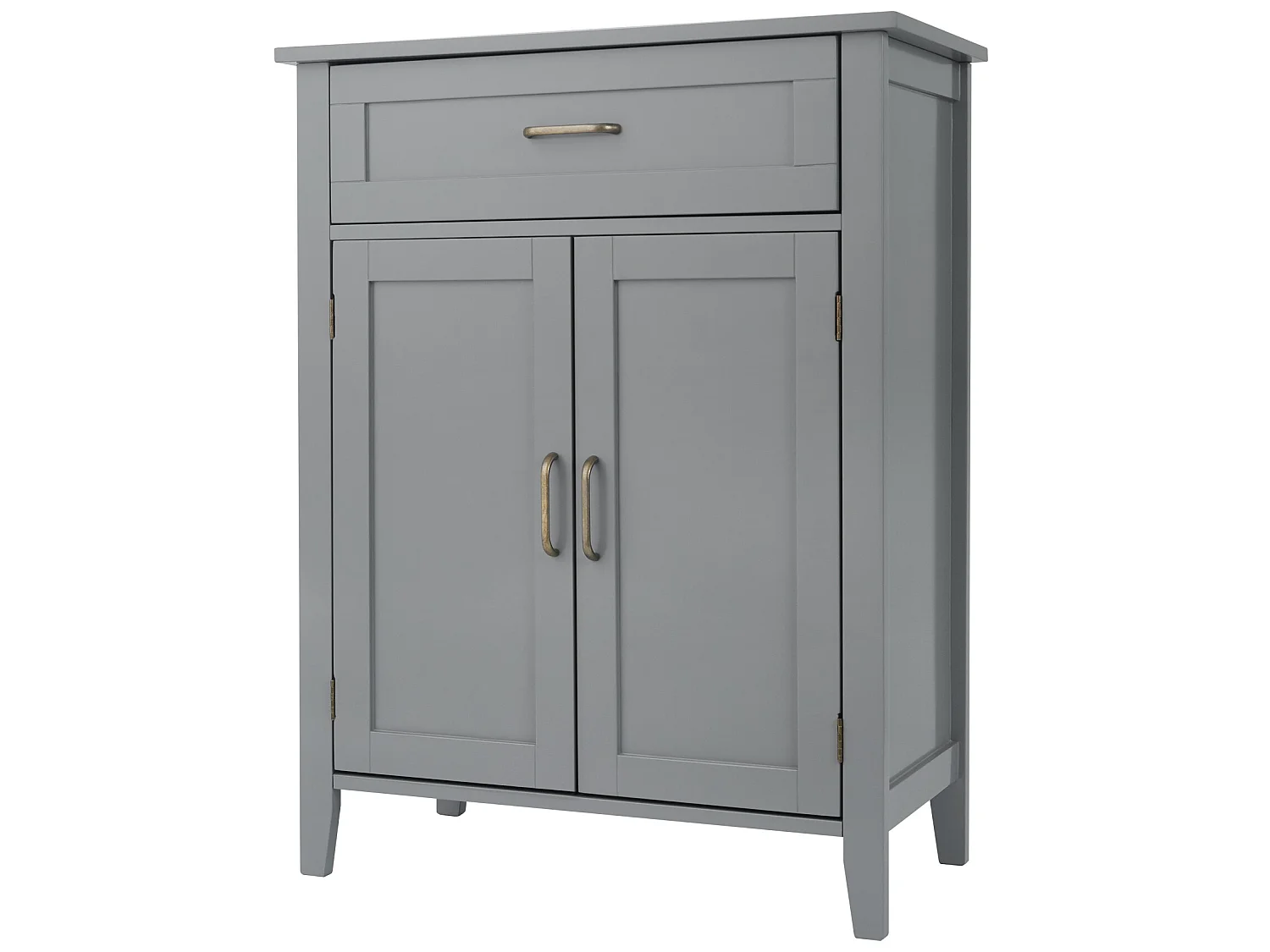 Teamson Home Mercer Staand Houten Kastje Met 2 Deuren, Lade en 2 Planken - Grij