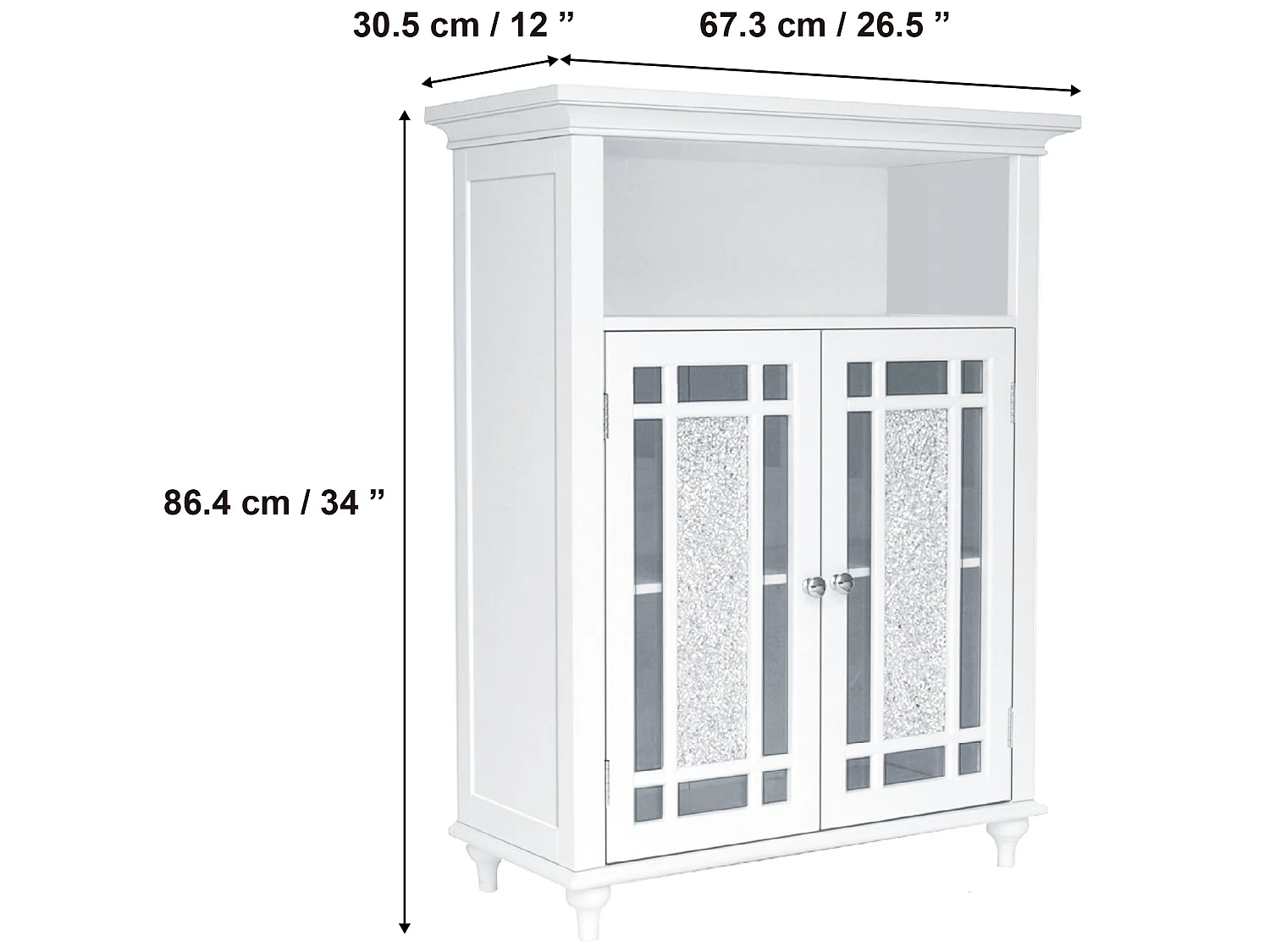 Placard de rangement meuble bas de salle de bain blanc Windsor Teamson Home