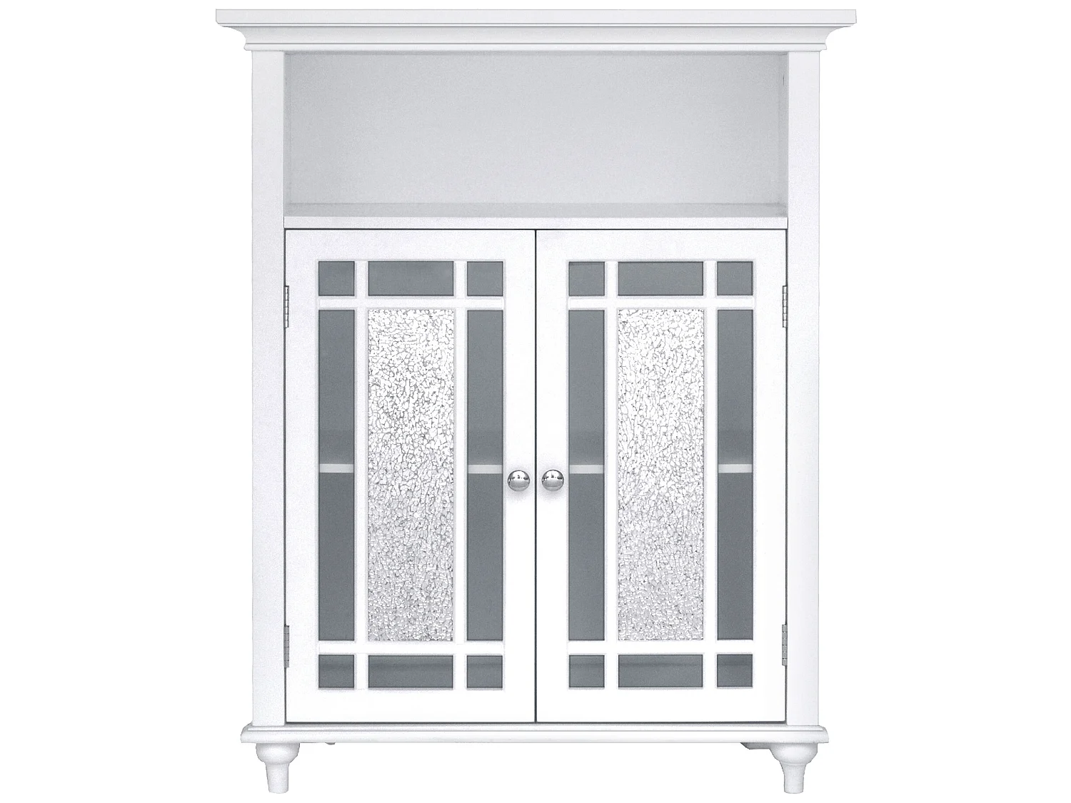 Teamson Home Windsor Mueble De Baño Blanco De Madera Puertas Dobles ELG-529