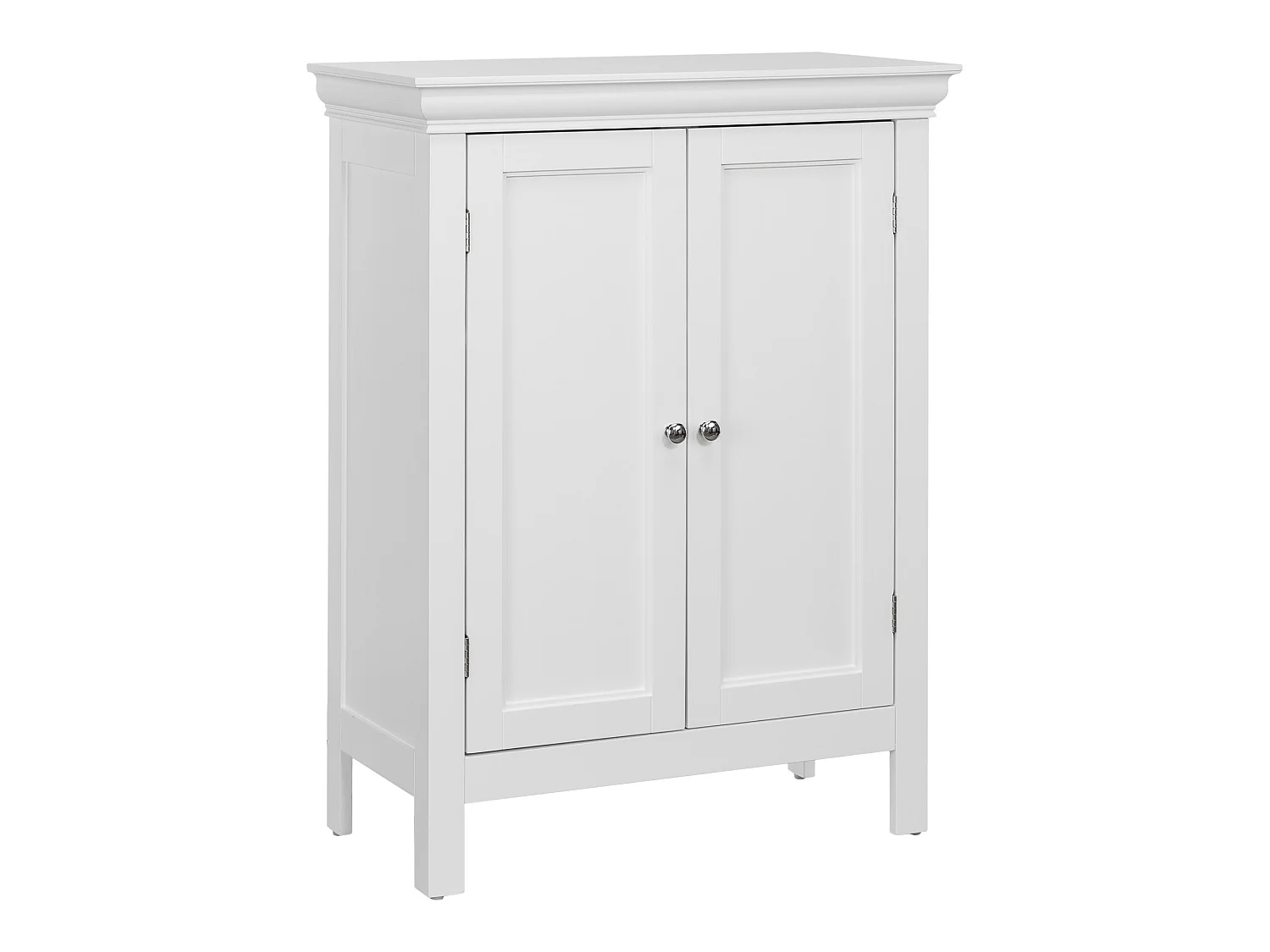 Meuble de salle de bain rangement blanc avec 2 étagères porte Stratford