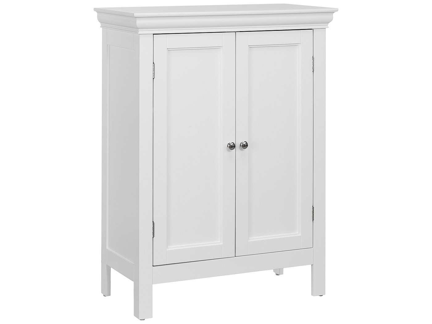 Meuble de salle de bain rangement blanc avec 2 étagères porte Stratford