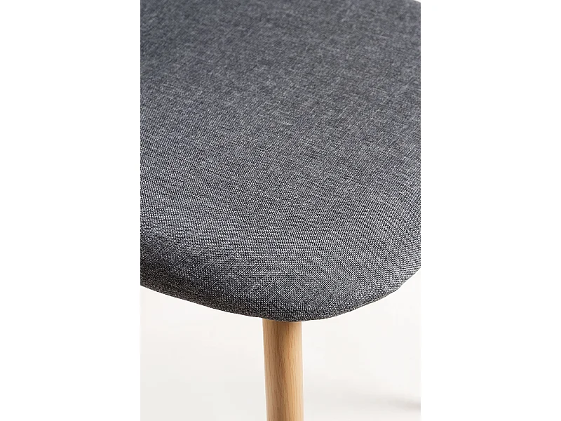 Packs Sillas Comedor - Pack 4 Sillas Teok Tela - Gris oscuro