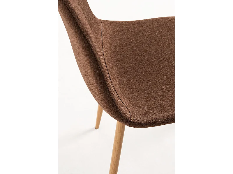 Packs Sillas Comedor - Pack 6 Sillas Teok Tela - Marrón