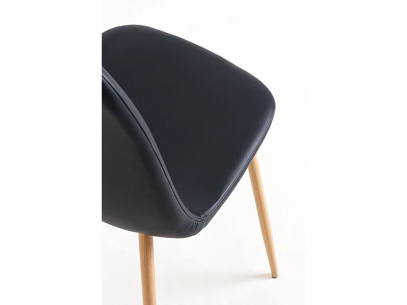 Packs Sillas Comedor - Pack 2 Sillas Teok Polipiel - Negro