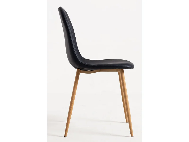 Packs Sillas Comedor - Pack 2 Sillas Teok Polipiel - Negro