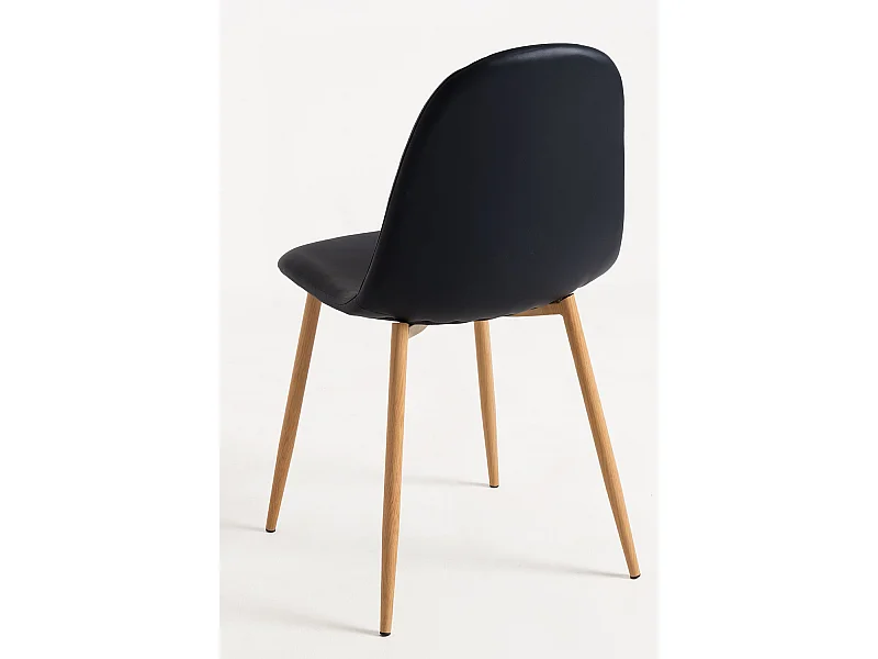 Packs Sillas Comedor - Pack 2 Sillas Teok Polipiel - Negro