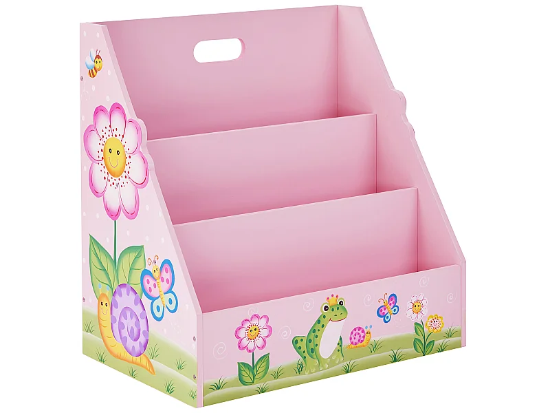 Meuble de rangement livres magazines étagère bibliothèque enfant fille